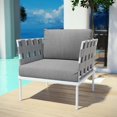 thumbnail image 5 of Ergode Harmony Outdoor Patio Aluminum Armchair - White Gray, 5 of 5
