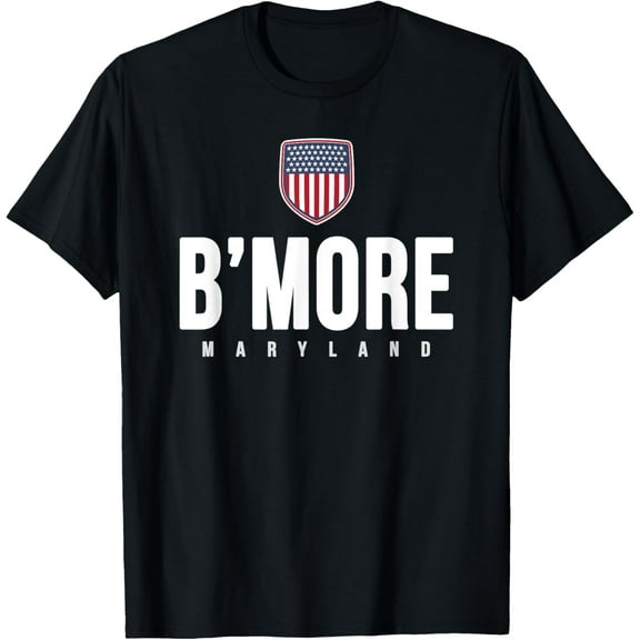 Baltimore Maryland Souvenir Gift T-ShirtMen and women, Black T-shirt, size: Extra large