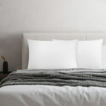 PiccoCasa 2 Pcs 100% Cotton Pillowcases Envelope Standard White