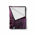 thumbnail image 2 of Lavender Soft Flannel Fleece Throw Blanket, Trees by a Lake Blue Wooden Rustic Lakehouse Lodge Romantic Spring Nature Theme, Cozy Plush for Indoor and Outdoor Use, 50" x 70", Purple, by Ambesonne, 2 of 6