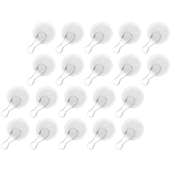 FESTFENDS Clear Adhesive Hooks Plastic 20pcs Simple and for