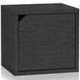 thumbnail image 1 of Way Basics Eco Stackable Connect Storage Cube Cubby Organizer with Door (Tool-Free Assembly and Uniquely Crafted from Sustainable Non Toxic zBoard Paperboard) Black, 1 of 5