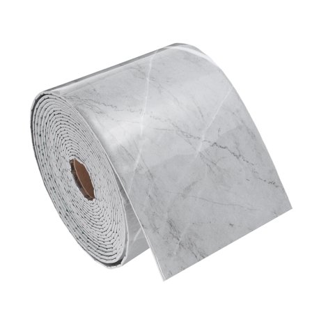 Uxcell Peel and Stick Waterproof Wall Border, 4" x 197" Gray Marble Grain Removable Wallpaper Border Sticker Trim Wall Edging Lines for Wall Corner Table Furniture Mirror Frame