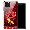 thumbnail image 1 of Case for iPhone 13 Pro,Red Gold Rose Pattern TPU Bumper Anti-Slip Case, 1 of 5
