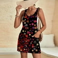 thumbnail image 6 of Drses Cute Short Jumpsuits Women Print Rompers One Piece Wide Leg Shorts Overalls Sleeveless Jumpers Pockets, 6 of 6