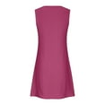 thumbnail image 6 of LEEYNEER Eyelet Dresses for Women Summer Fashion V Neck Sleeveless Ruffle Dresses Solid Color Loose Fit Mini Dresses Casual Flowy Summer Dresses for Women 2024 Vacation, 6 of 7