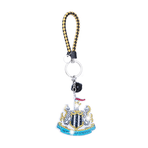 (AA1227-10) Llavero diamantes DIY insignia del club fútbol Newcastle United Football Club (diamante doble cara)