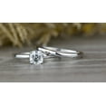thumbnail image 2 of Bow Jewel 1.77 Ct Asscher Diamond Ring - Stunning 14K White Gold Plated Design - Perfect Women's Jewelry for Anniversaries - A Gorgeous Solitaire Ring for Her - An Ideal Gift for Celebrating Love, 2 of 9