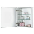 thumbnail image 3 of Fine Fixtures Bathroom Medicine Cabinet, Aluminum, Recessed/Surface Mount, Right/Left Hinged, Mirrored Interior Grey 15 X 24 Mirrored Finish, 3 of 11
