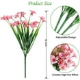 thumbnail image 3 of Viworld 6 Bundles Artificial Flowers Outdoors, UV Resistant Fake Silk Flowers with Plastic Plants for Indoor Outside Hanging Decoration , Pink, 3 of 7
