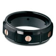 thumbnail image 3 of Silly Kings 8mm Black Tungsten Carbide Wedding Band Screw Design Ring Comfort Fit Mens, 3 of 3