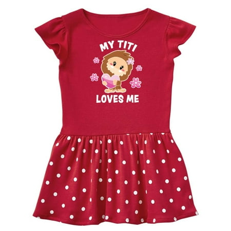 

Inktastic My Titi Loves Me with Bigfoot Gift Baby Girl Dress