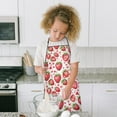 thumbnail image 4 of Red Strawberry Plants Fruit Heart Kids Aprons for Girls and Boys,Adjustable Neck Strap Toddler Aprons for Kids Cooking Baking, 4 of 6
