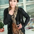 thumbnail image 3 of Châle Long Doux pour Femmes Foulard en Chiffon Léopard Automne U7V1, 3 of 6