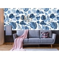 thumbnail image 2 of MuralsPrint Blue Palm Tree Branch Removable Wallpaper - 24'' inch x 10'ft, 2 of 5