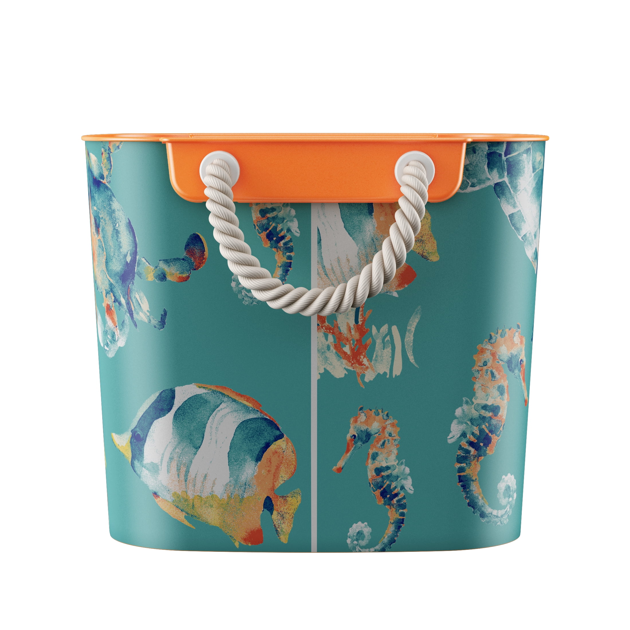Mainstays 40-Liter Flexible Tub with Rope Handles - Sea Life (Ocean theme)