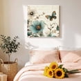 thumbnail image 4 of Canvas Wall Art Vintage Tulip Canvas Art Print Butterfly Flower Pictures Wall Decor for Living Room Bedroom Artwork Decorations Stretched Framed Ready to Hang 8"x8", 4 of 9