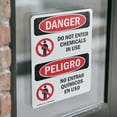 thumbnail image 4 of (2 Pack) Do Not Enter Chemicals In Use Bilingual OSHA Danger Sign, 4 of 7