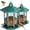 Black, variant on Hanging Bird Feeders, Retro Pagoda Design Fun Installation Squirrel Proof Bird Feeders, Attracting Wild Birds Chickadees Goldfinches Cardinals Finches and Sparrows - Black