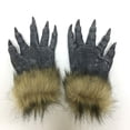thumbnail image 4 of Máscara de lobo feroz con guantes de garras, perfecta para carnaval, Halloween y carnaval, disfraz para adultos, látex, unisex, talla única, 4 of 5