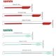 thumbnail image 2 of 4 espátulas y cucharas telescópicas, mini espátula de silicona para cosméticos, raspador fino retráctil, espátula pequeña multifuncional para maquillaje, cocina, alimentos (rojo, verde) TUNC Sencillez, 2 of 5