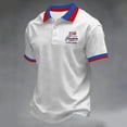 thumbnail image 4 of Men's USA 250th Anniversary Polo Shirt We The People Patriotic Flag Short Sleeve Golf Tee, 4 of 6