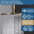 thumbnail image 3 of Shower System Brushed Gold Push Button Diverter Shower Faucet with in Handheld Ceiling Mount Shower Head with Wall Mount Shower Head, 3 of 6