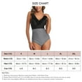 thumbnail image 6 of One Piece Swimsuit V Neck Pure Color Ruched Oversized Vintage Bathing Suit for Swimming Black Stripe XXL, 6 of 6