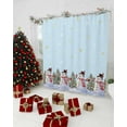 thumbnail image 5 of Aqua Christmas Snowman Shower Curtain, Winter Xmas Tree Snowflakes Waterproof Fabric Shower Curtains with 12 Hooks, Bathroom Curtain Set for Bathroom Accessories Decor, 48 x 72 Inches, 5 of 9