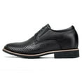 thumbnail image 2 of CMR CHAMARIPA Elevator Shoes For Men - Hidden Height Increasing Shoes - Black Cowhide Derby Shoes That Make You Taller 7 CM / 2.76 Inches, 2 of 5