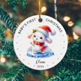 thumbnail image 6 of Bunny Xmas Ornament, Customized Name Baby First Year Gift, Bunny Baby Gift from New Parents, Personalized 2025 Baby's 1st Xmas Ornament, Newborn Ceramic Ornament, Baby 1st Christmas Ornament 6LPu9j, 6 of 6