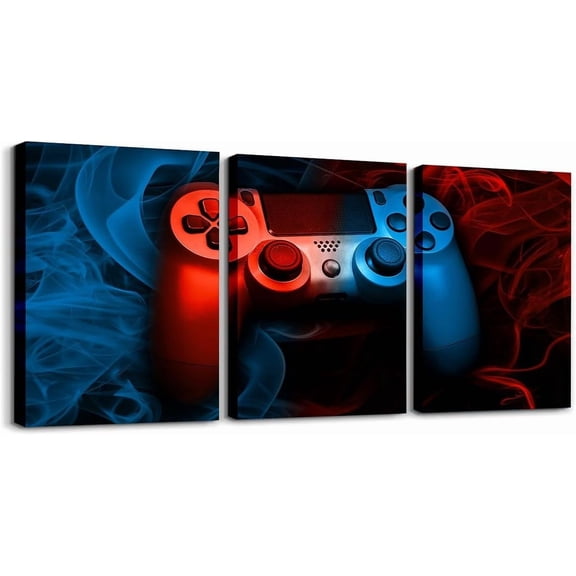 Hieng Racing Car Posters Picture Wall Art Teens Boys Sports Car Kids Canvas Painting Black and Blue Decorations Wall Art for Home Living Room Bedroom