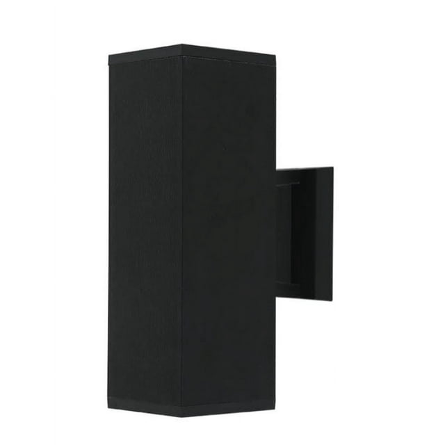 Lampara Arbotante De Pared Exterior Negra Cuadrada Doble Iluminacion Luz Vic
