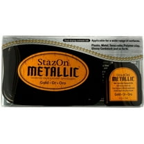 Tsukineko StazOn Metallic Gold Inkpad with Inker, Model: sz-000-191