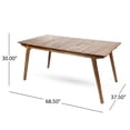 thumbnail image 4 of Saiman Outdoor 7 Piece 6 Seater Acacia Wood and Wicker Dining Set with Water Resistant Cushions, 4 of 10