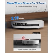 ECOVACS DEEBOT T50 PRO Omni Robot Vacuum & Mop, 3.19” Slim, 15,000Pa, Auto Wash Dry & Self-Emptying, White