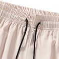 thumbnail image 5 of Besolor Mens Workout Shorts Straight Leg Elastic Wisted Drawstring Casual Lightweight Athletic Running Shorts with Pockets(X-Large,Khaki), 5 of 7