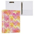 thumbnail image 3 of Colorful Heart Hardcover 3 Ring Binder 1.5 inch Round Rings with Interior Pockets Binders Organizer Office School 2 Pack, 3 of 9