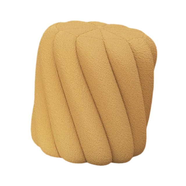Lipstore Pouf Rond Antidérapant Tabouret de Détente pour Entrée de Maison Chevet Jaune