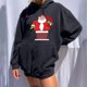 thumbnail image 2 of Sudadera estampada con capucha retro de manga larga suelta de Navidad para mujer con mangas caídas en los hombros Pompotops gfhjh12965, 2 of 8
