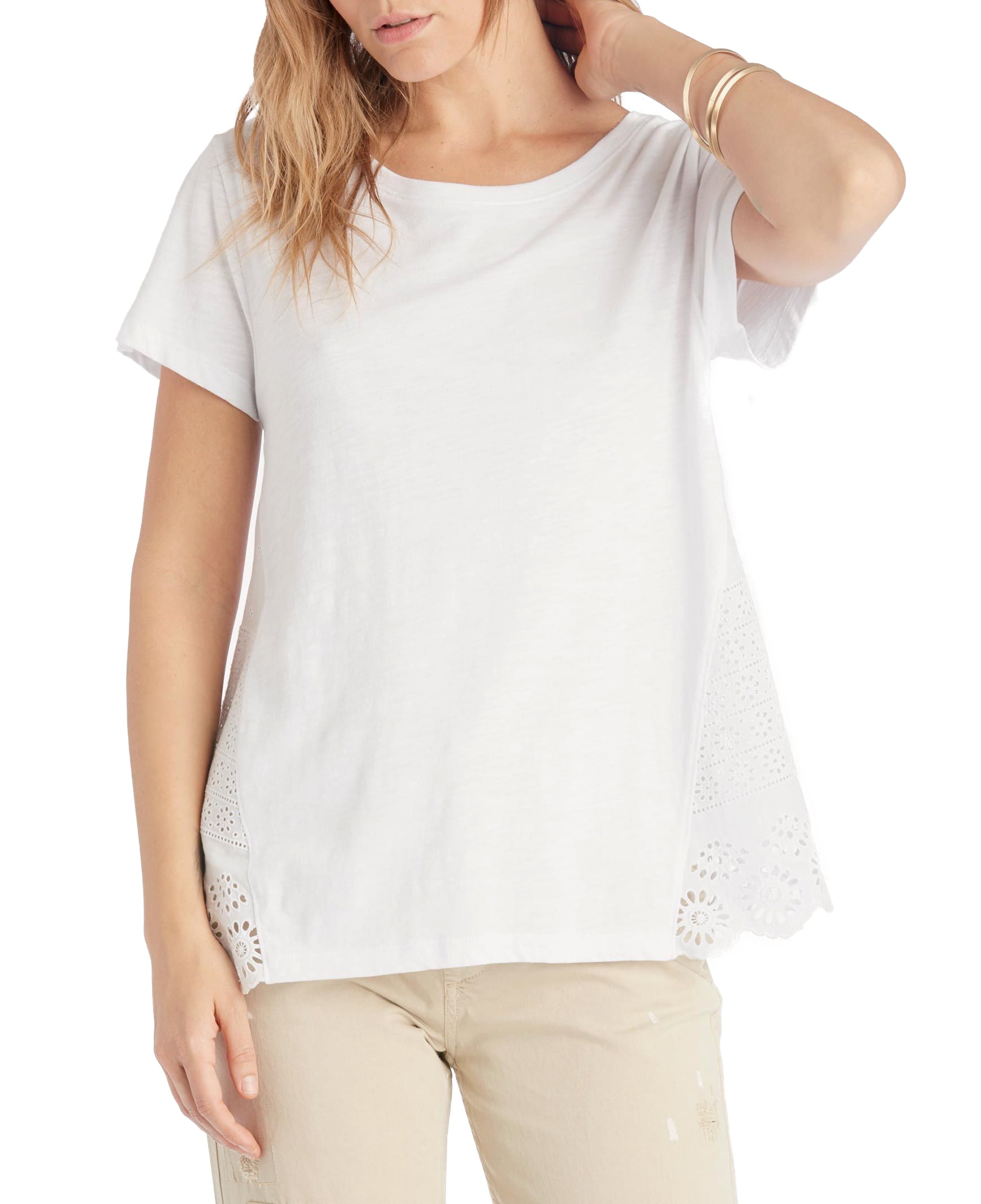 lucky brand white eyelet top