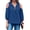 Royal blue, variant on Cold Shoulder Women Solid Color V-neck Zipper Blouse Off Shoulder Summer Tops
