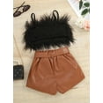 thumbnail image 2 of nvzhuang Kid´s Girl Short Pants Outfits, Sleeveless Tops + Elastic Waist Short Pants with Belt Set, 2 of 9
