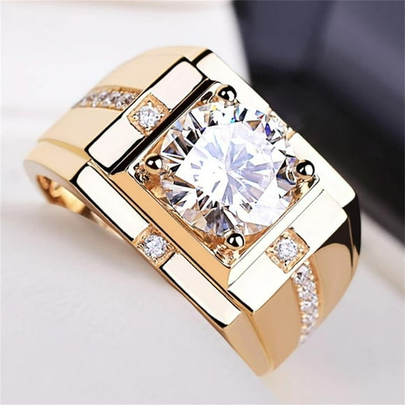 Anillos para mujer, regalos para mujer, joyería de moda para San Valentín, anillo de diamantes dominante para hombre.