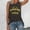 Grey, variant on Women's Tank Top Sunshine and Coffee Print Crew Neck Sleeveless T-Shirt Loose Fit Casual Graphic Tee Summer Beach Vacation Muscle Shirts