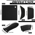thumbnail image 2 of 6Pcs Black Cast Iron Handle Covers Heat Resistant, Silicone Rubber Mats Heat Pads, Silicone Assist Handle Holder, Hot Skillet Handle Covers Pot Grip, Nonslip Pan Holder Sleeve for Cookware, 2 of 7
