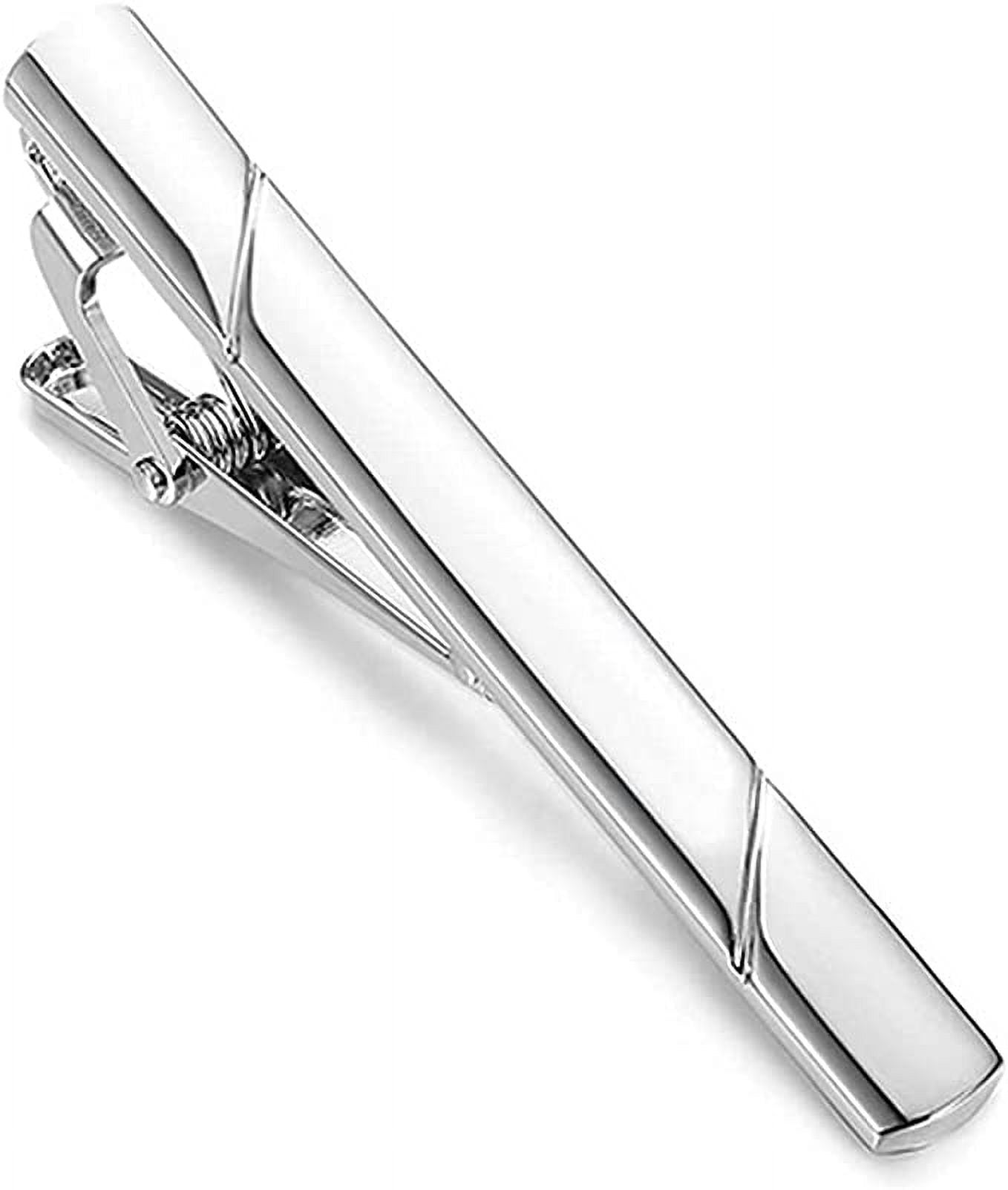Men's Stainless Steel Tie Clip (Silver) Minimalist Tie Tie Tie Buckle Clip Pin Men's Best Gift Business Party Wedding Best Gift And Daily Life