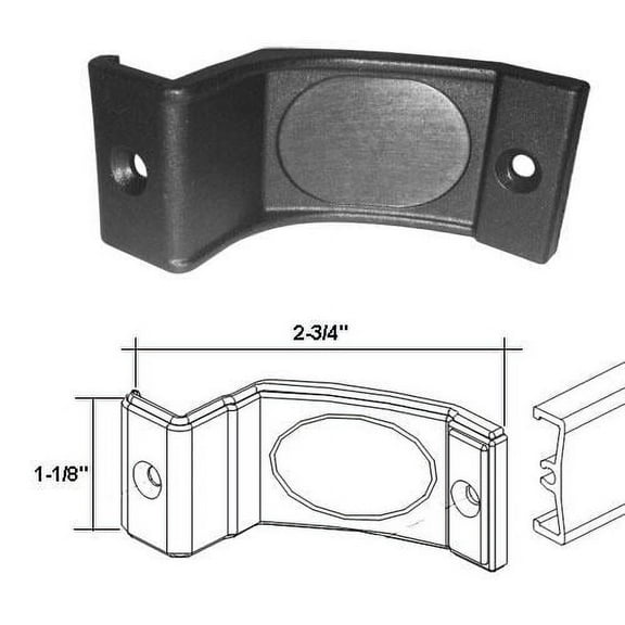 Framed Shower Door Towel Bar Nylon Brackets - Pair