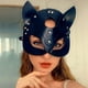 thumbnail image 2 of Máscaras de piel para mujer, máscara de máscaras para mujer, máscaras de Halloween para adultos, máscara de media cara de animales, 2 of 5