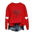 thumbnail image 2 of NuoCaiYun Valentines Day Sweatshirt Women Love Heart Valentines Day Sweatshirts Casual Long Sleeve Shirts, 2 of 6